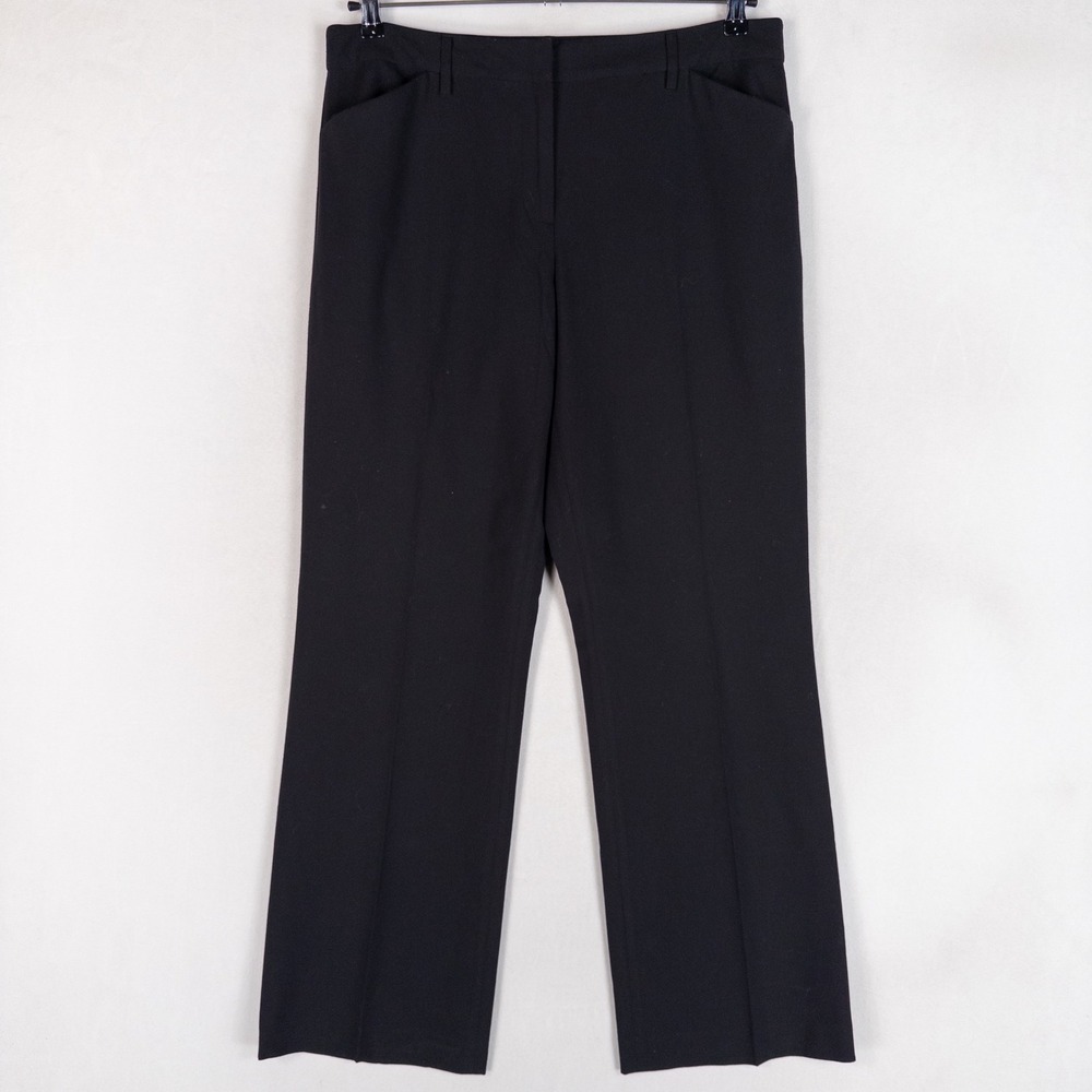Boston Proper Dress Pants Womens 14 Black Bootcut Stretch Professional Office
